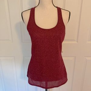 Sparkly red racer back tank from Express large